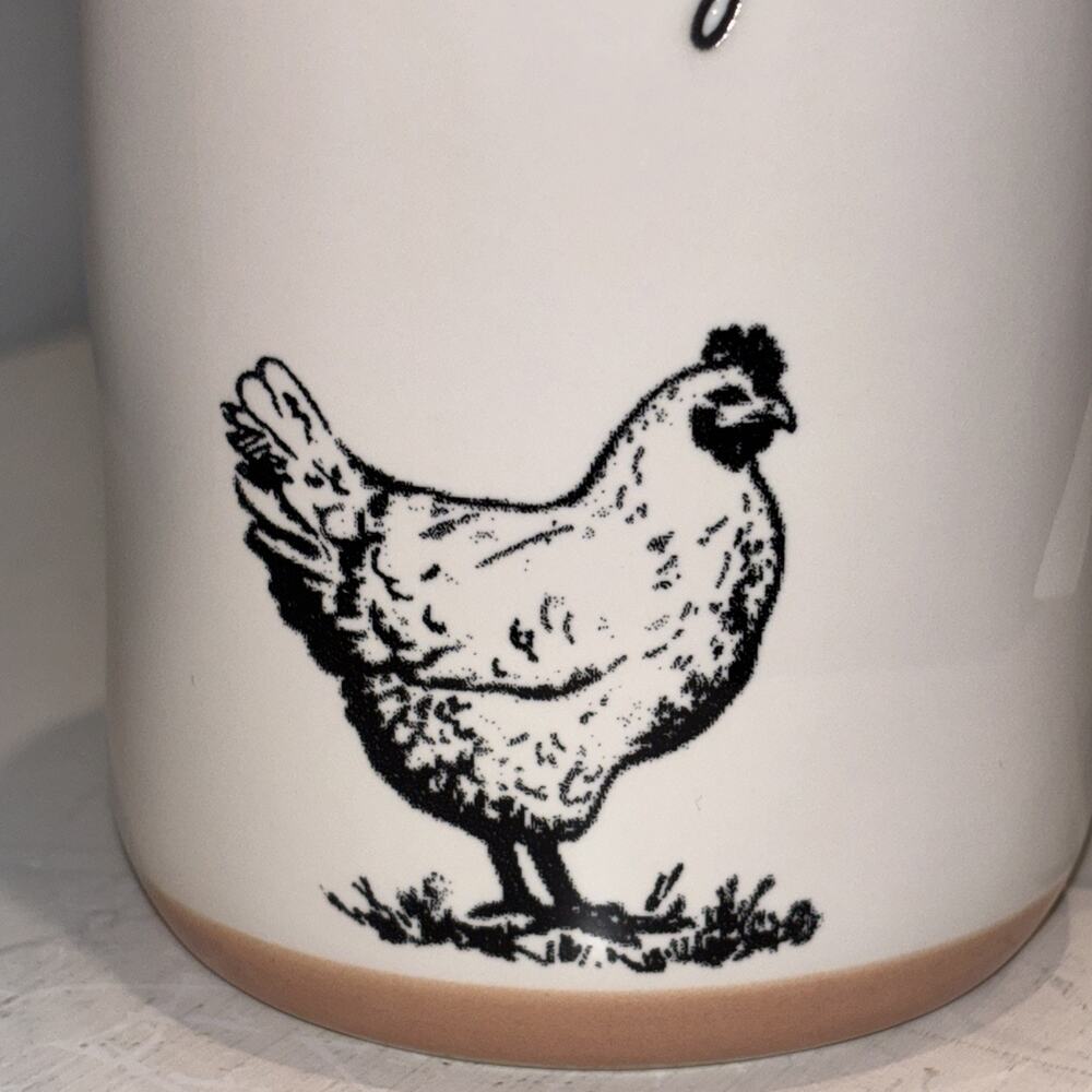 Rae Dunn Chicken "Early Bird" Tall Farmhouse Hen Coffee Mug 20oz Thick NEW - Picture 2 of 4